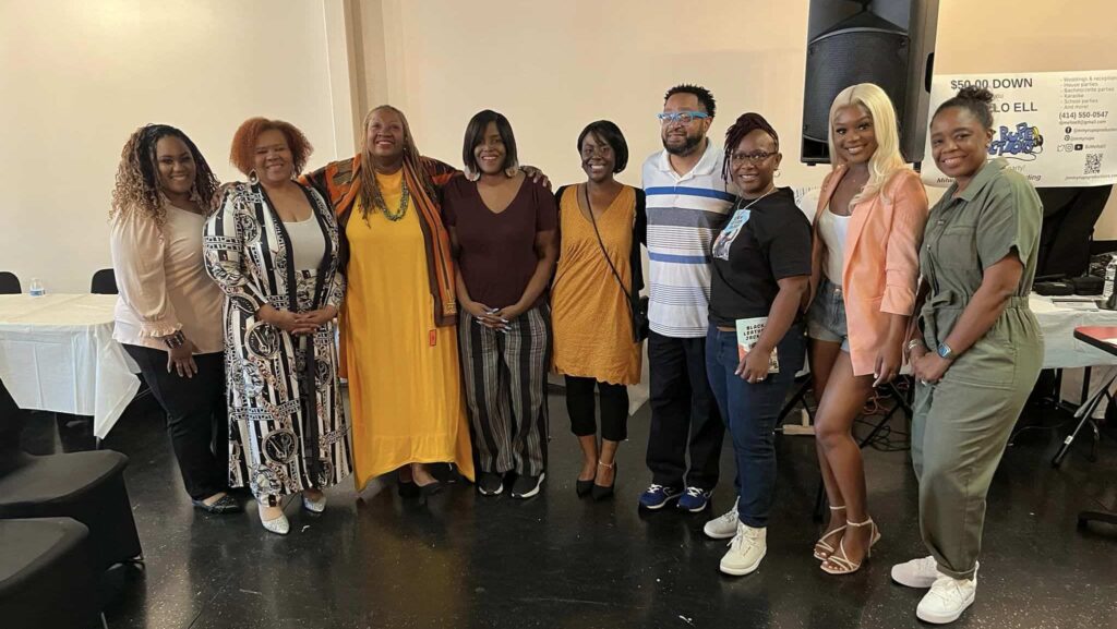 Radiah Hubbert, third from the left, and participants of the 15th annual Great Midwest Book Fest. (Picture by Radiah Hubbert)