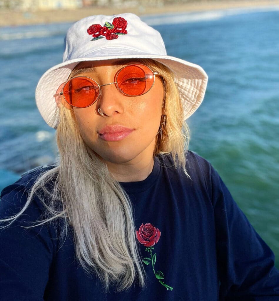 Jay Arevalo sporting gear from the Ryloh’s Roses collection. (Photo courtesy of Jay Arevalo) 