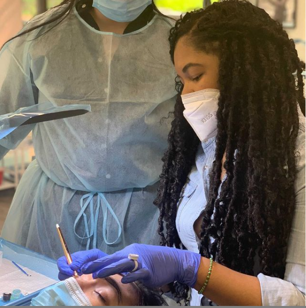 One of the students at AAC learning at the academy. (Photo courtesy of the Brittany Miller Brand)