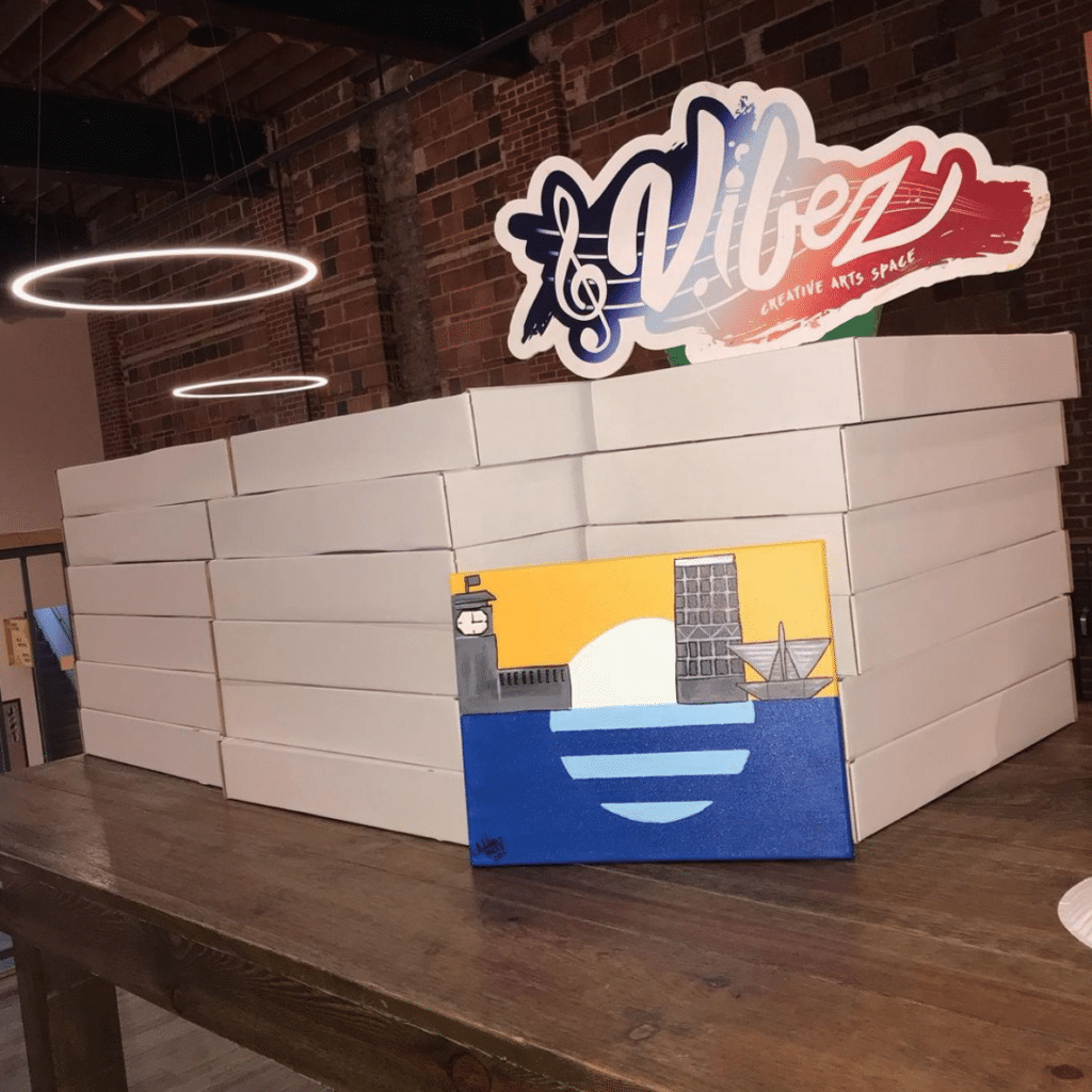 VIBEZ painting kits. (Picture by Chrishella Roché)