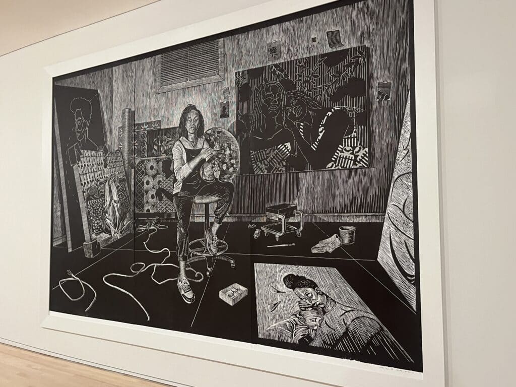 The prints from Latoya M. Hobbs Collection "Carving Out Time", now being displayed at the Milwaukee Art Museum. (Picture by Maria Peralta-Arellano/ Carvd N Stone)