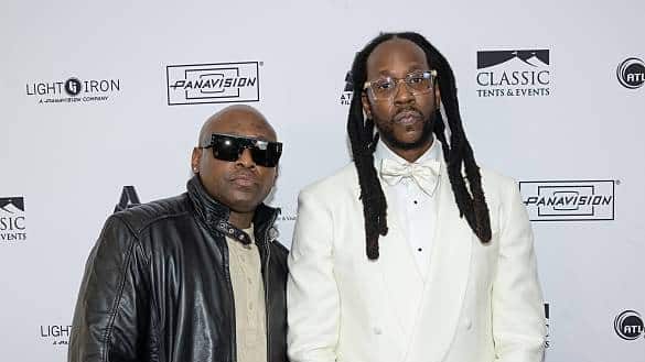 (L-R) Omar Epps and 2 Chainz at the screening of "Red Clay" at the 2025 Atlanta Film Festival.