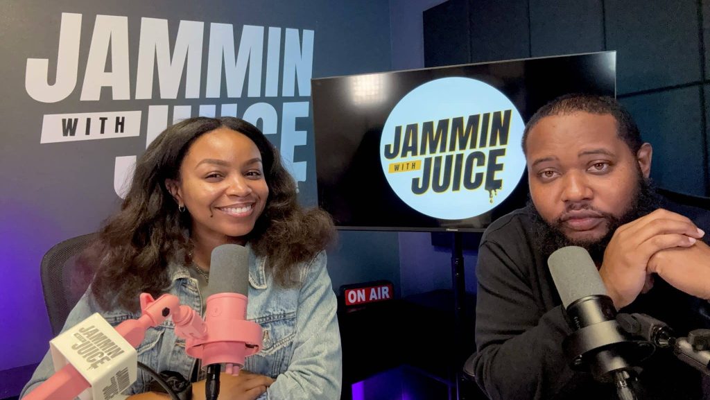 Jammin With Juice co-hosts Carrie Mahone and Benjamin Hooks.