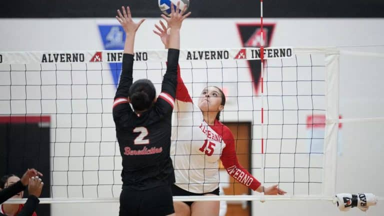 Mary Needham plays a varsity on Alverno College's volleyball team. (Picture by Alverno College)